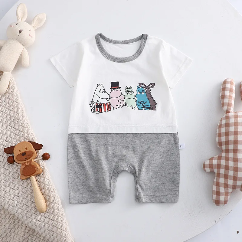 best baby bodysuits New Summer Newborn Baby Boys Girls Cartoon Kids Romper Short Sleeve Cotton Toddler Infant Jumpsuit Baby Clothes One Piece Outfit coloured baby bodysuits Baby Rompers