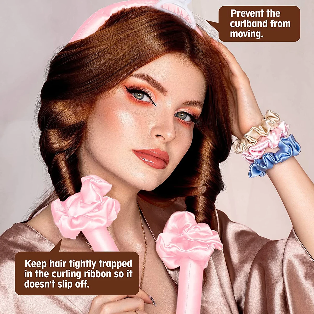 Hair Curling Tools Heatless Curler Hair Curling Iron Headband Lazy Silk Wand Make Curly Hair Styling