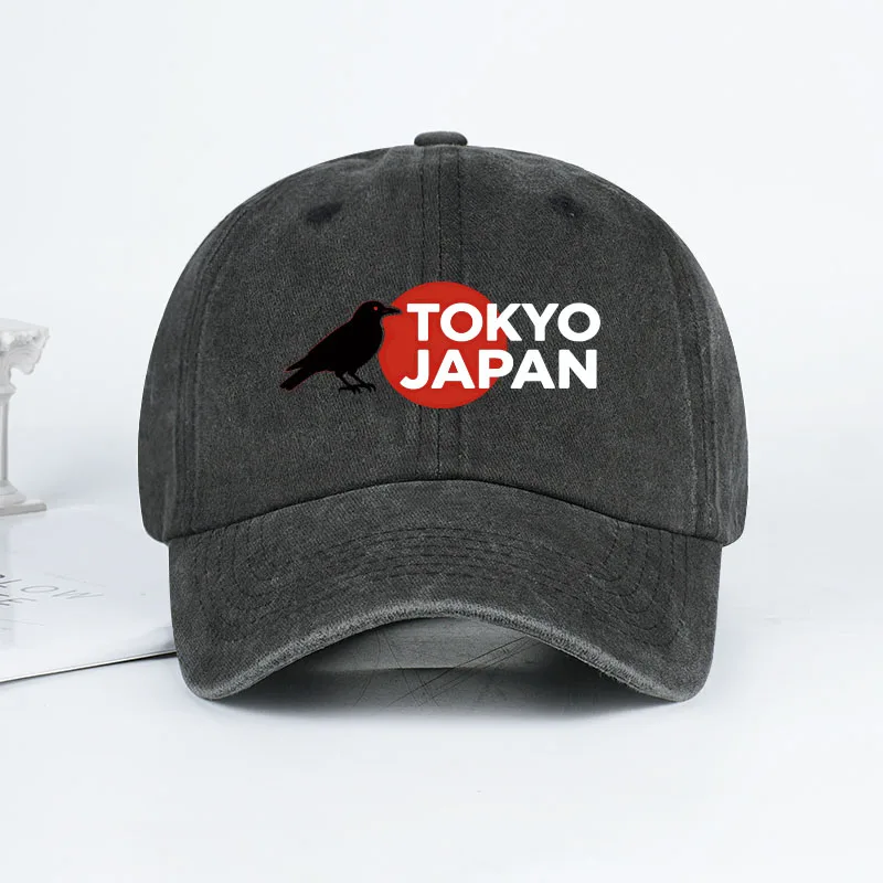 MLFO “TOKYO JAPAN” 프린트 워싱 야구 모자 가볍고 통기성이 좋으며 조절 가능하며 트렌디하고 패셔너블한 남녀공용 명절 선물