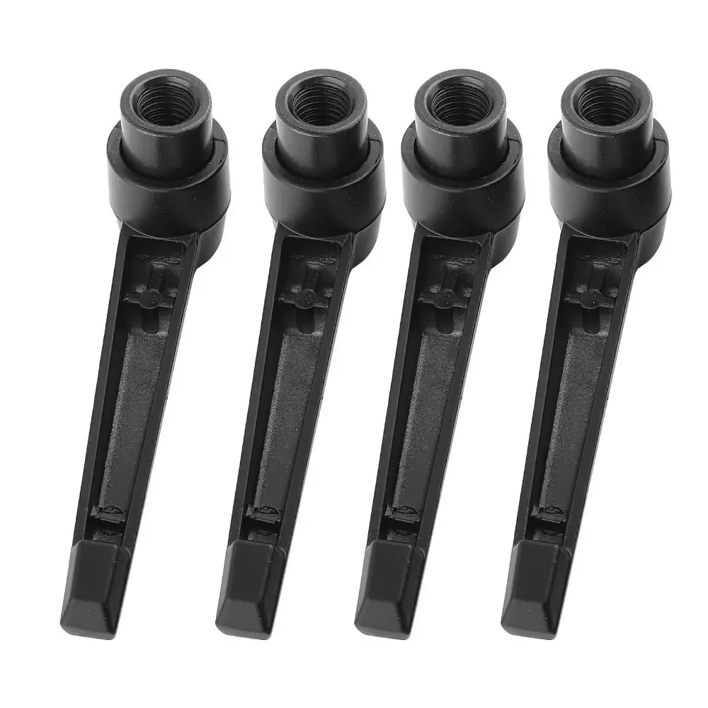 4Pcs M6 Clamping Lever Handle Durable Alloy Black Female Thread Machinery Adjustable Adjustable Handles Knob