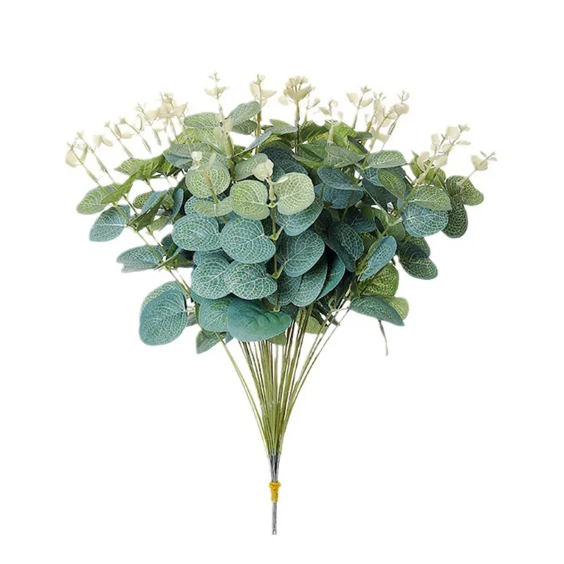 20PCS Artificial Eucalyptus Leaves - Realistic Silk Greenery Stems for Vase Fillers,Wedding/Christmas Home Decor No Maintenance
