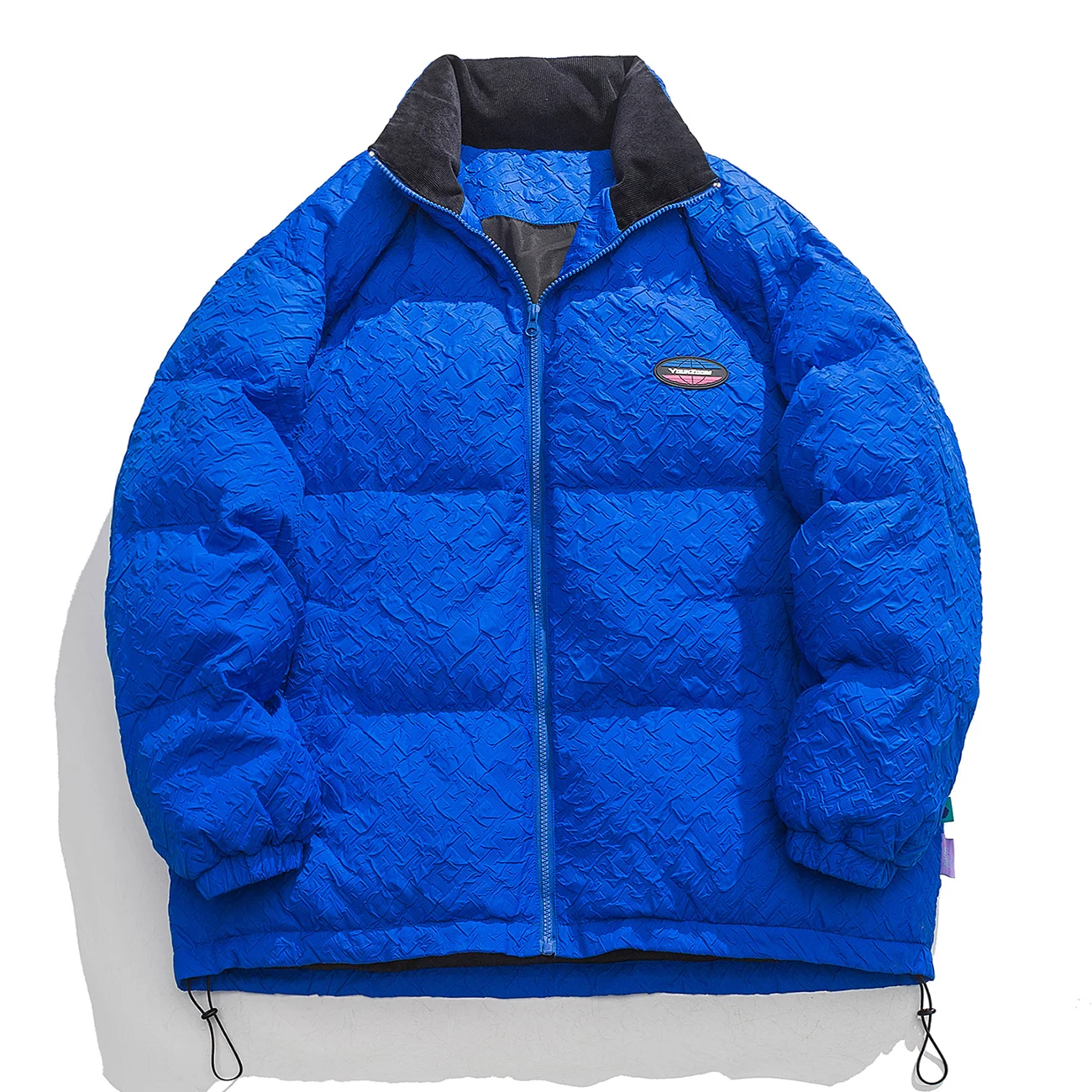

LACIBLE Vintage Folds Winter Warm Coat New Arrival Solid Color Outdoor Hiking Jacket Men Women Zipper Thick Windproof Jacket