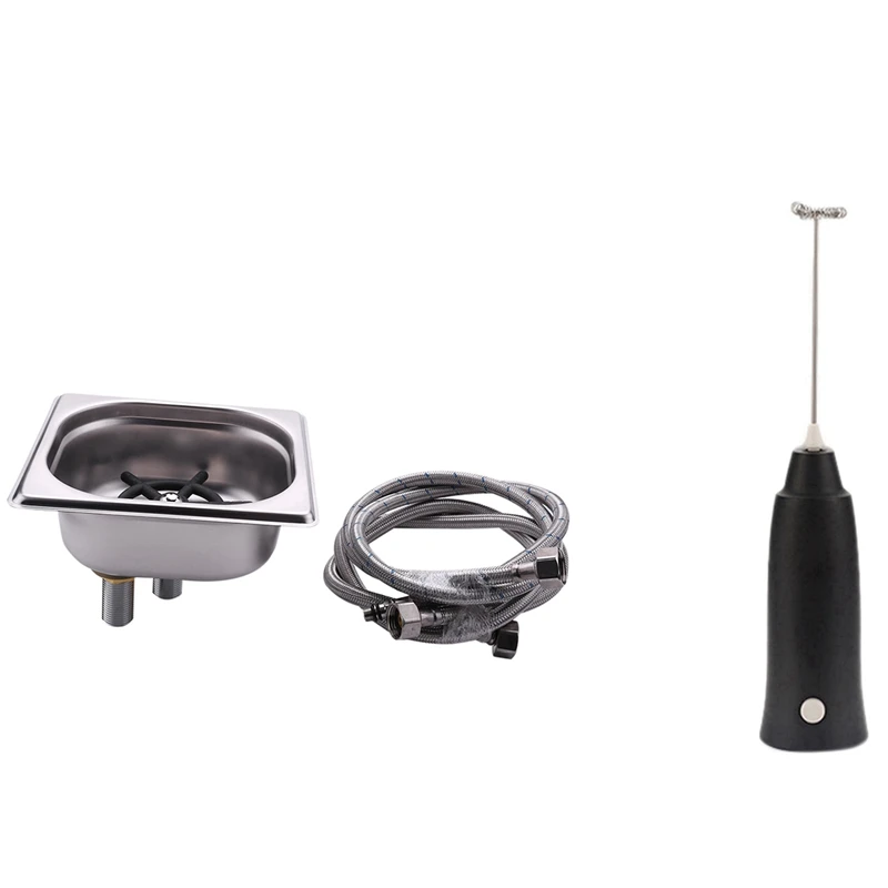 

1 Pcs Pitcher Irrigator / Steam Pitcher Irrigator 17X16cm & 1 Pcs Handheld Mixer Milk Frother Drink Foamer