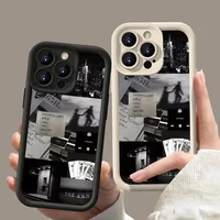 Daily Life Silhouette Silicone Phone Case For iPhone 13 Cases iPhone 15 14 12 11 Pro Max XS XR X 7 8 Plus Shockproof Back Cover 6