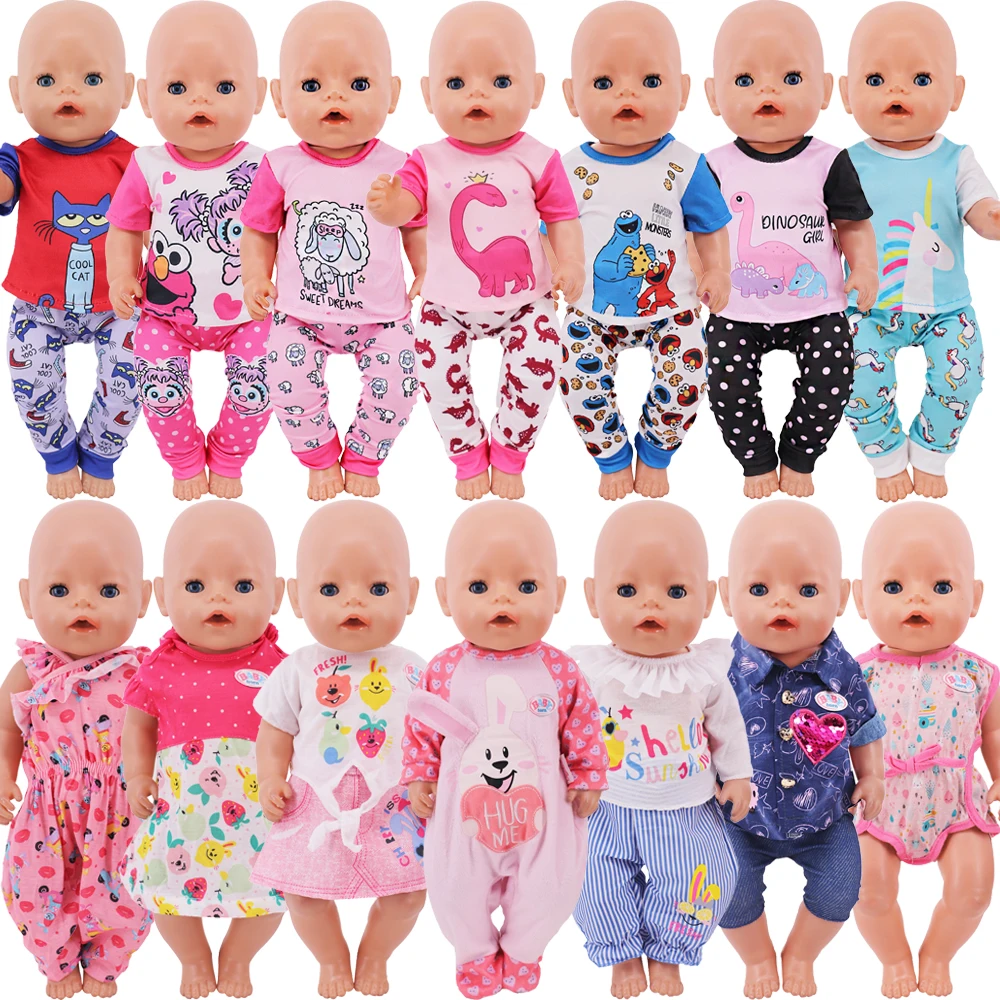 Kawaii Doll Clothing Accessories For 43cm Born Baby Doll,18 Inch American Doll Girl's Toys,Nenuco,Birthday Christmas Present