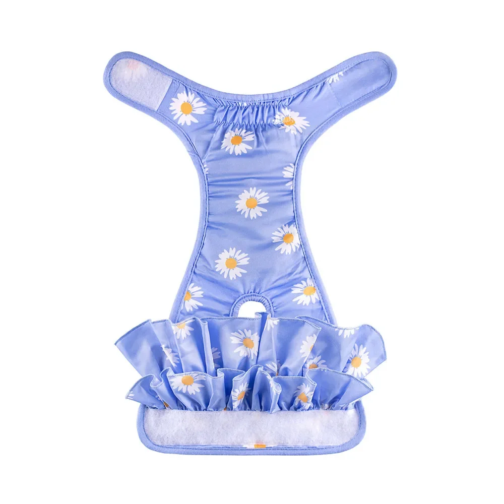 Dog Diapers Pet Diapers Dog Nappies Pet Physiological Pants Floral Female Dog Diapers Small Middle Dogs Chihuahua Teddy Breathable Shorts Underwear Pet Supplies