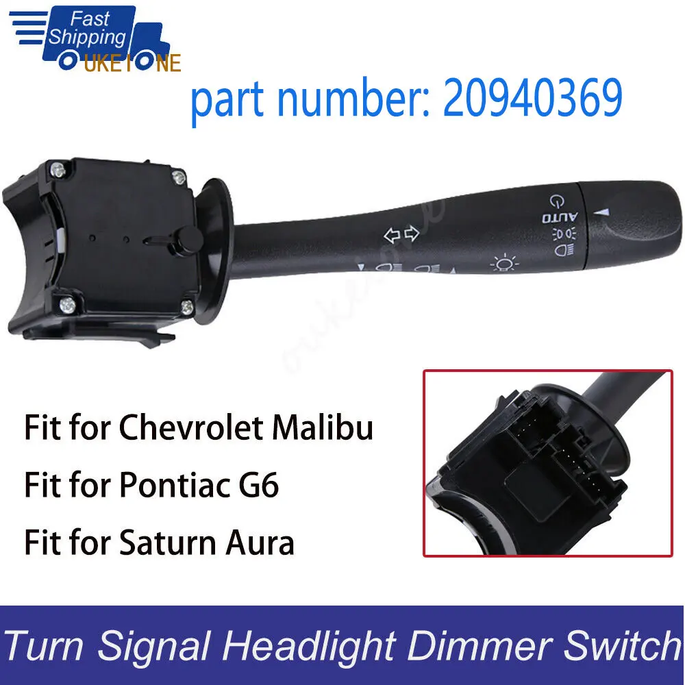 

20940369 автомобильные аксессуары для Chevy Malibu Pontiac G6 Saturn Aura 2004-2012 светорегулятор передней фары, переключатель сигнала поворота, запчасти для рычага