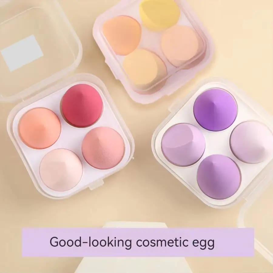Beauty Eggs 4PCS Beauty Eggs Set Seamless Smudging More Hygienic Prevents Bacteria Buildup Create A Flawless Makeup Look Beauty Egg Case