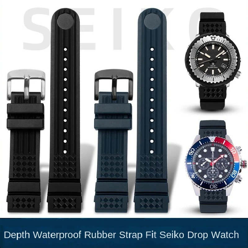 Enhanced Waterproof Sweat-Resistant Silicone Sport Watch Strap - 20mm/22mm Rubber Band