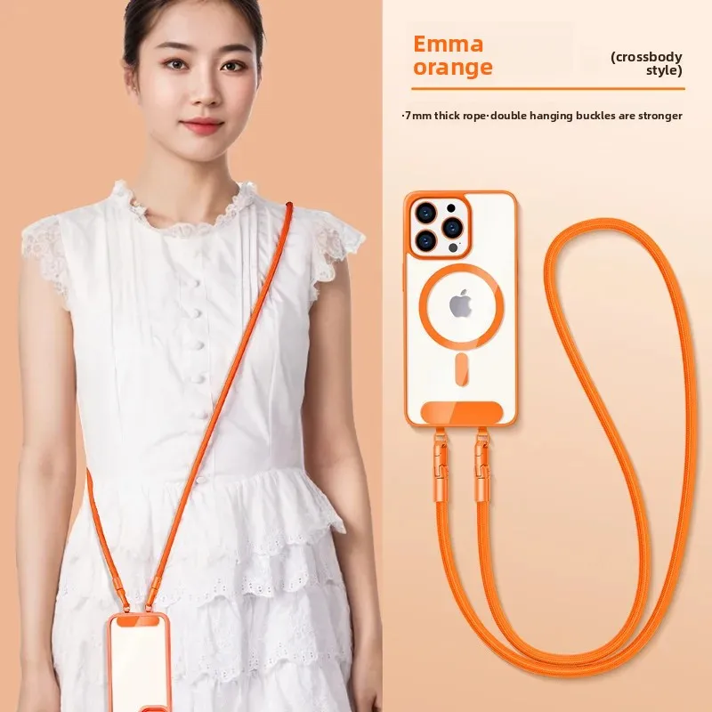 Adjustable Double Buckle Crossbody Phone Lanyard - Multi-Functional Mobile Strap