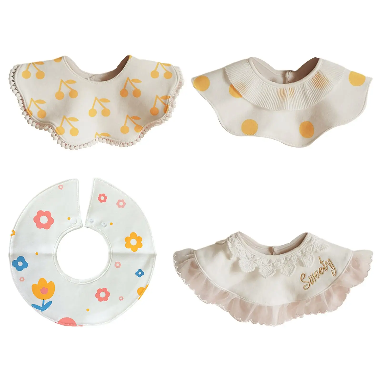 Baby Bib Absorbent Cotton Bib Muslin Bandana Drool Bibs Handmade Drool Burp Bibs for Infant Toddlers 0-36 Months Newborn Gifts