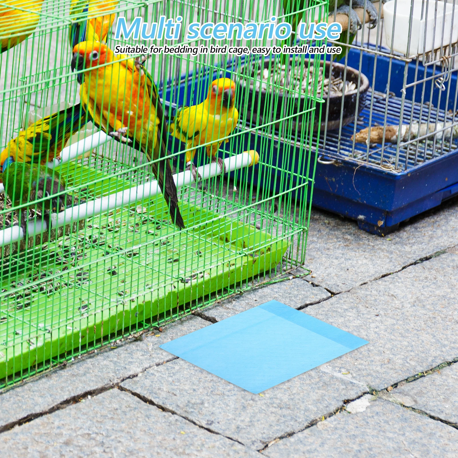 10 Pcs Bird Cage Pad Paper Water Absorbing Disposable Parrot Cage Chassis Pad Bird Dung Pet Products Nesting Box Aviary tool