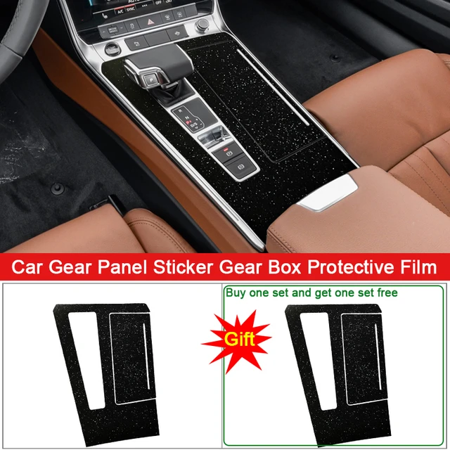 Car Interior Sticker Gear Box Protective Film For Audi A6 C8 4K 2019-2023  Car Gear Panel Sticker Carbon Fiber Black Accessories - AliExpress