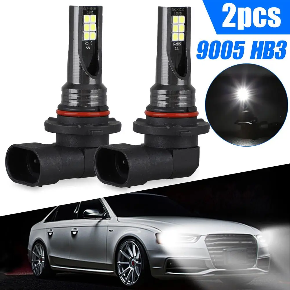 

2pcs 9005 Hb3 9145 Led Headlight Kit High-Low Beam Fog Lamp Bulb 6000k 360-Degree Lighting Headlamp Parts Car Headlight Bulb