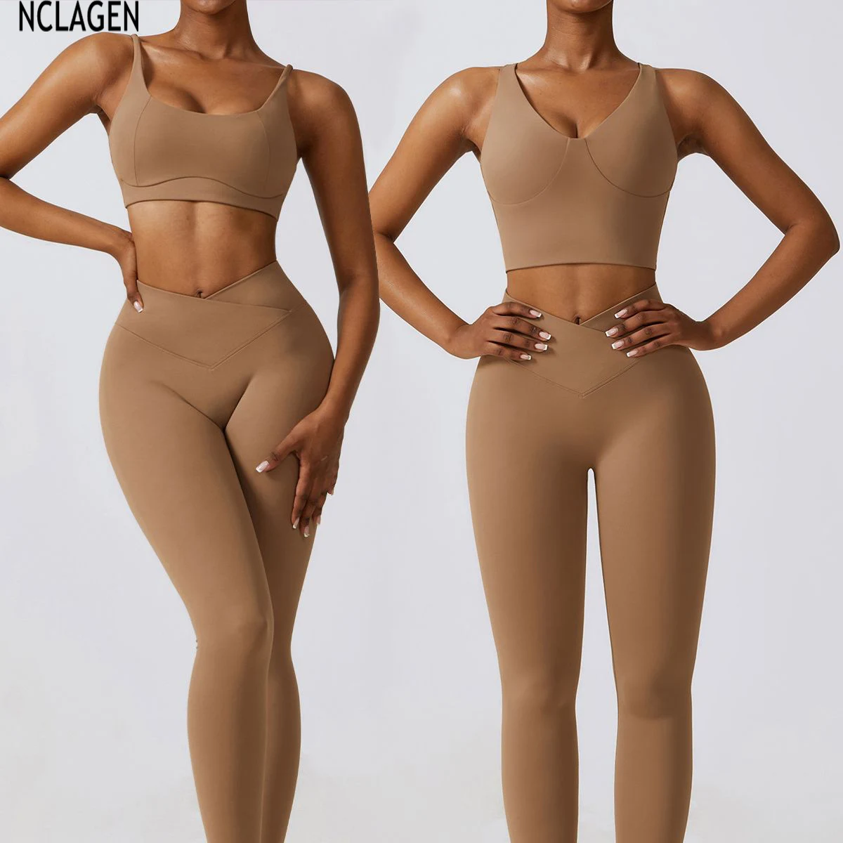 

NCLAGEN Quick Dry Yoga Set For Women High Strength Fitness Suit Running Tight Sports Set Women Bra And Pants Breathable Gym