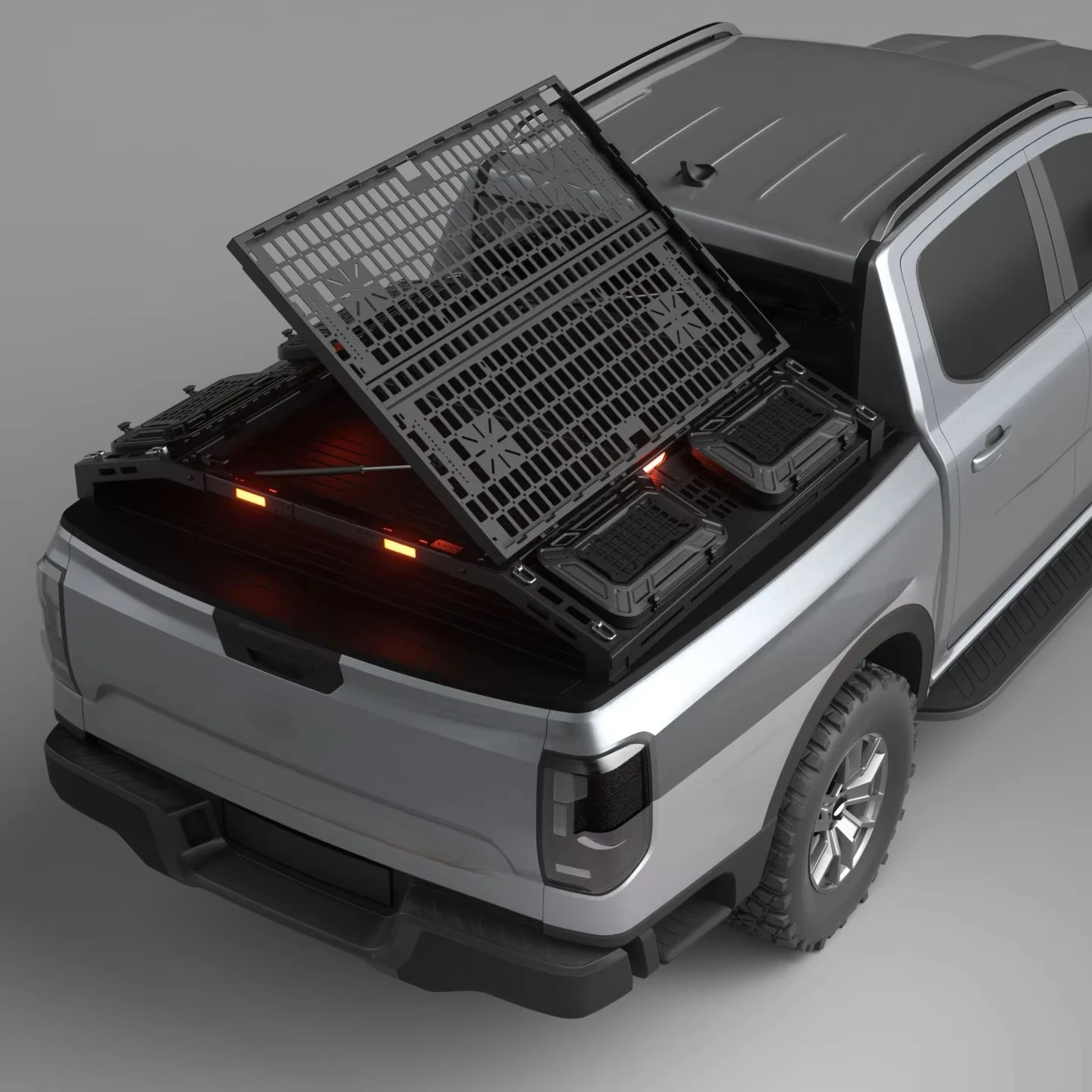 도매 맞춤형 4x4 알루미늄 롤바 트럭 베드 랙 카고 시스템 오프로드 픽업 액세서리 (타코마, 콜로라도, NP300 용)