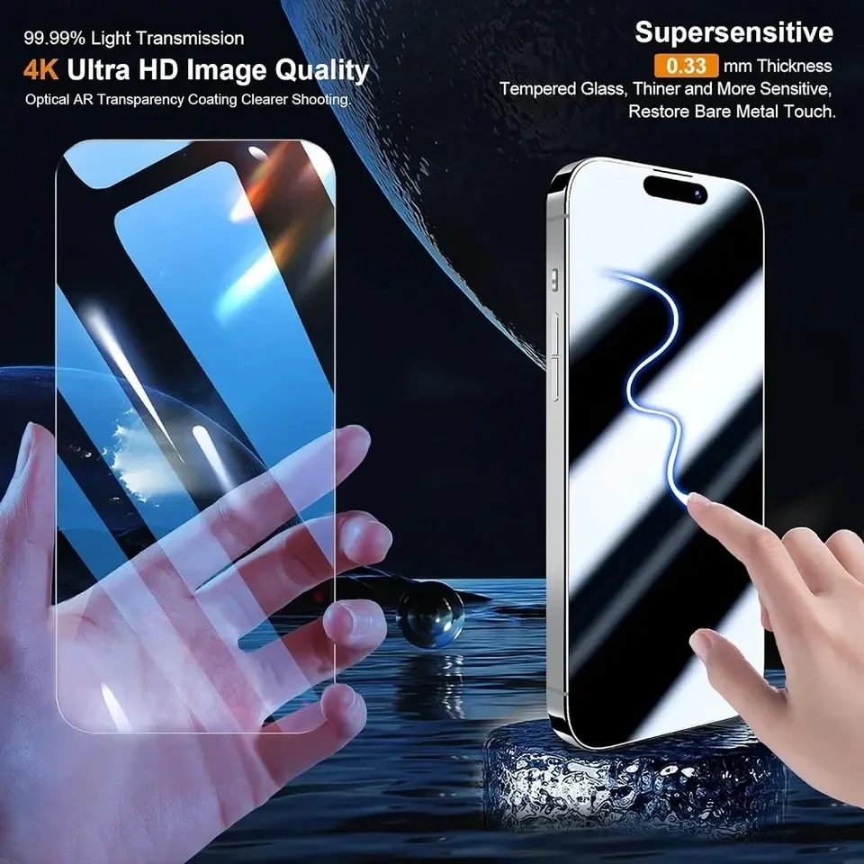Premium Tempered Glass Screen & Camera Lens Protector – Full Coverage
