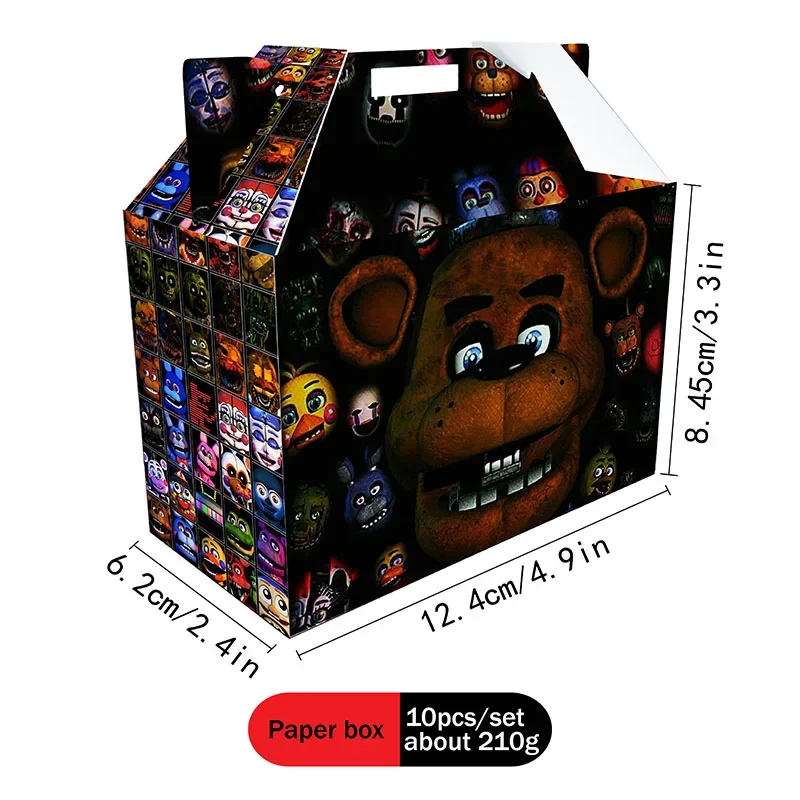 FIve Night At Freddys Geburtstagsparty-Dekoration, FNAF-Teller, Tassenaufkleber, Ballon für Kinder, Event-Zubehör, Einweggeschirr-Banner – Detail 4