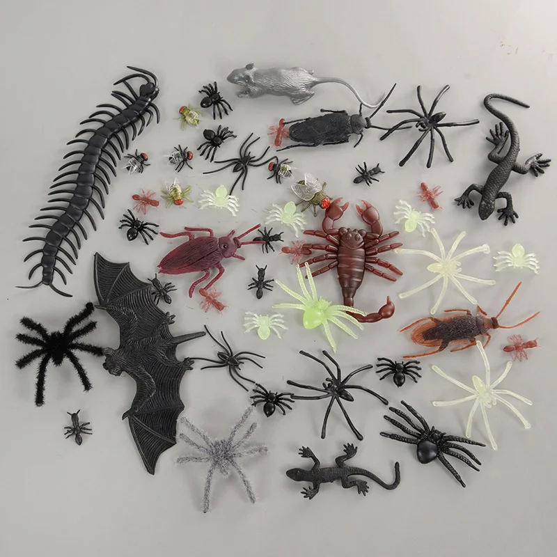 Halloween Dekoration schwarz gefälschte Fledermaus gruselige Simulation Kunststoff Spinne Insekt für Halloween Party Spinnennetz Dekor Requisiten Trick Spielzeug – Detail 12