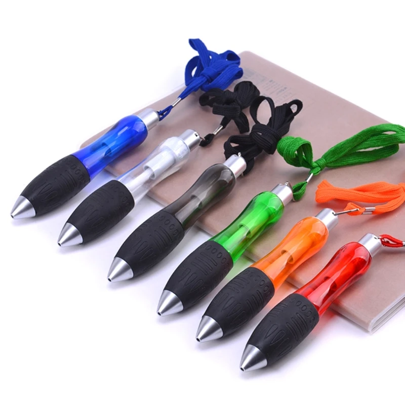 DXAB 5PCS Round Ballpoint Pens Press Buttons and Handy Hanging-Cords -Vibrant Shades 5pcs 3 4 buttons remote key shell for honda replacement car key blanks