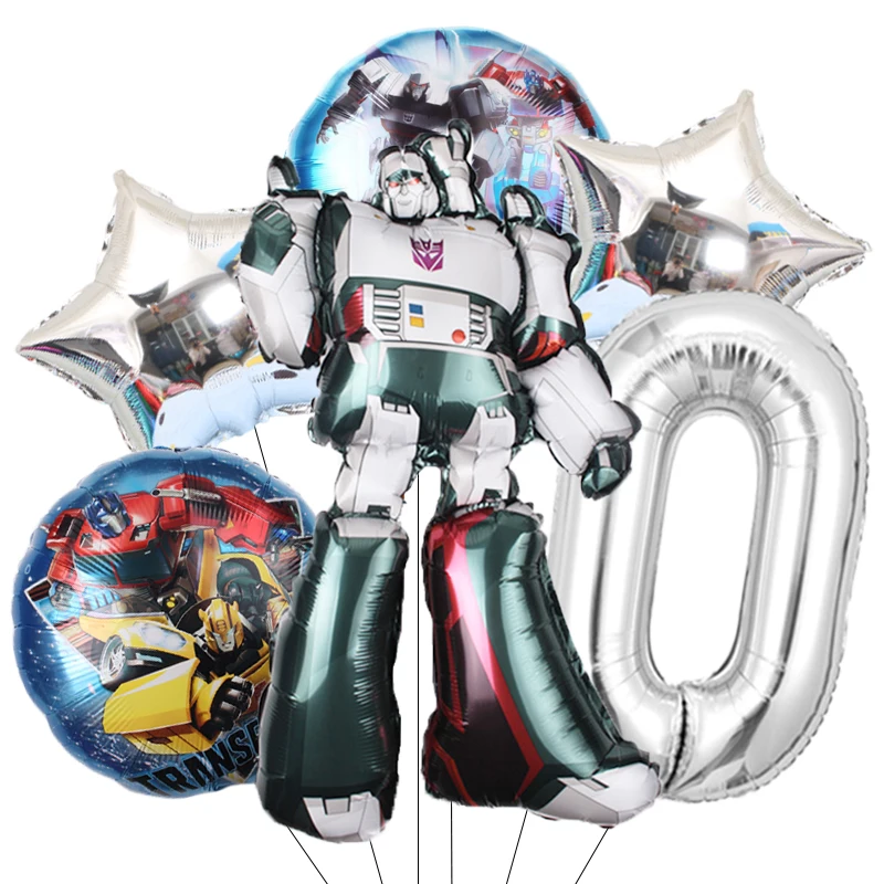 Cartoon-Transformations-Thema Ballon Geburtstagsparty-Dekorationen Aluminiumfolie Digitaler Ballon Geschenk-Deko – Detail 1