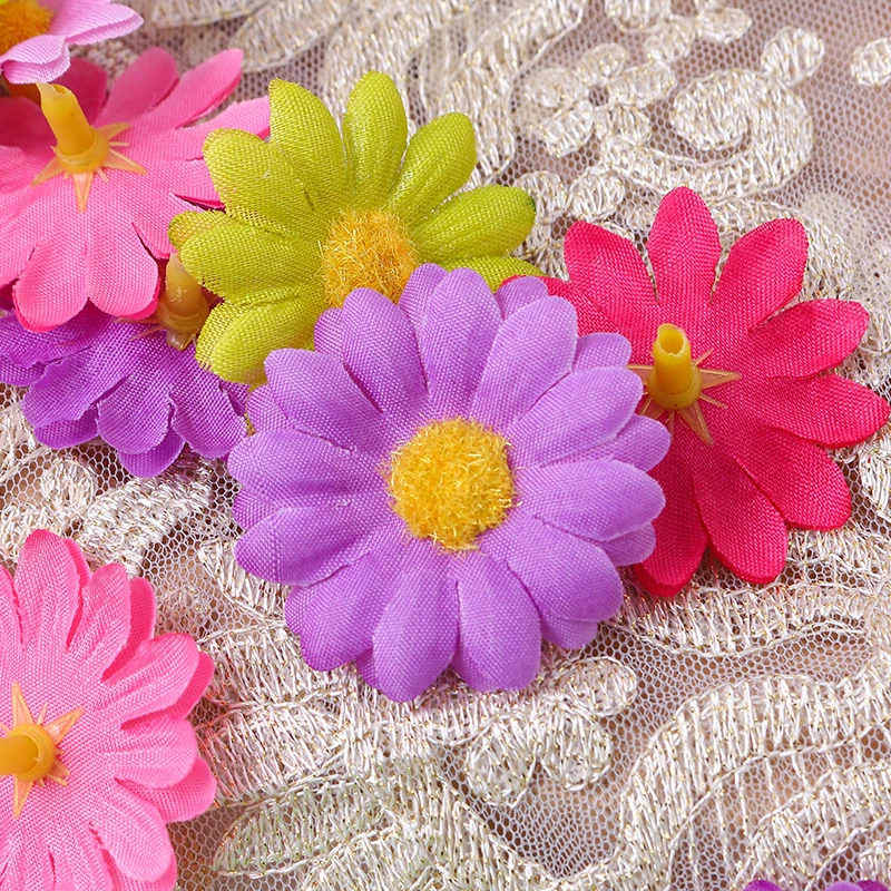 10/20pcs künstliche Sonnenblume Doppels chicht Seide Simulation Blume für Wohnzimmer Küche Dekoration Garten Dekor DIY Zubehör – Detail 4