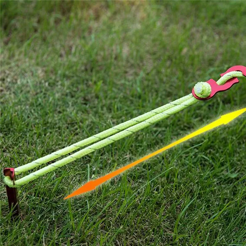 Outdoor Tent Ropes Camping Tent Accessories 10 Meters 2.5mm Reflective Guyline Camping Tent Rope Runners Guy Line Cord Outdoor Sports Camping Hiking Tent