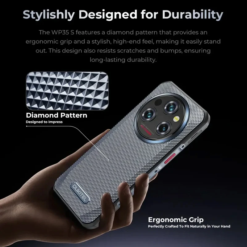 Oukitel WP35 S هاتف متين 6GB + 256GB 11000mAh الهاتف المحمول أندرويد 14 44MP كاميرا NFC 4G الهاتف الذكي 2