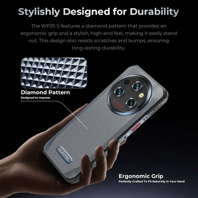 Oukitel WP35 S هاتف متين 6GB + 256GB 11000mAh الهاتف المحمول أندرويد 14 44MP كاميرا NFC 4G الهاتف الذكي 2