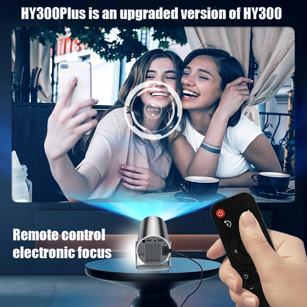 Portable Projector DITONG HY300 Plus HD 4K 1280x720P Android 11 Wifi6 LED Video Home Theater Cinema Phone mini Proyector Movie
