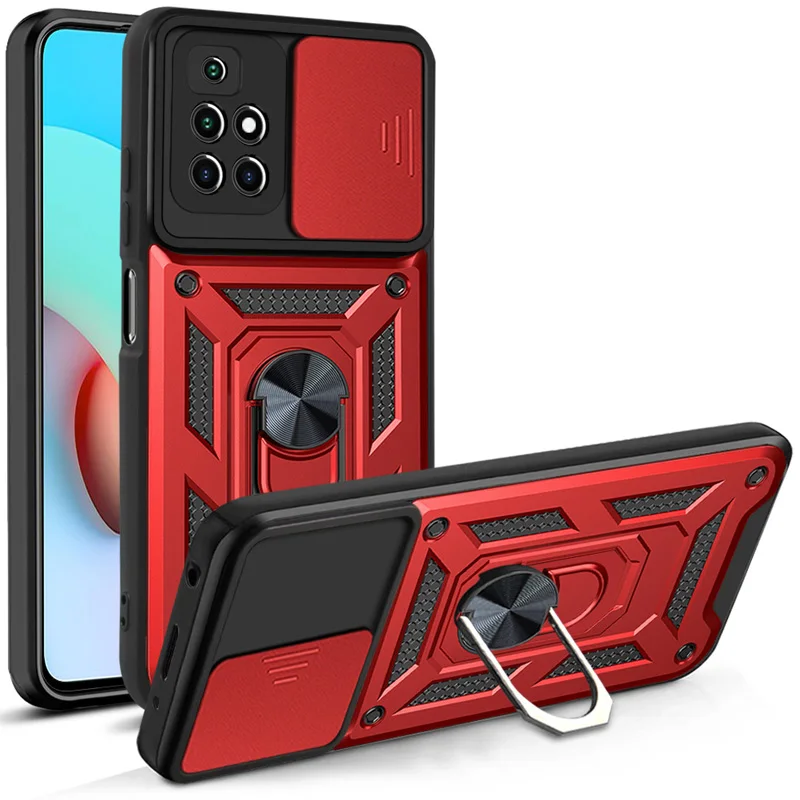 thumbnail image 1 of PKCASE Slide Camera Lens Case for Xiaomi Redmi Note 9 10 11 11S 12 Pro Max Grade Bumpers Armor Ring Cover For Mi 11 12 12X 12C, 1 of 5