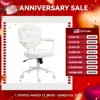 Homcom Cute Office Chair, Teddy Bear Fleece Vanity Chair, Cream White 1