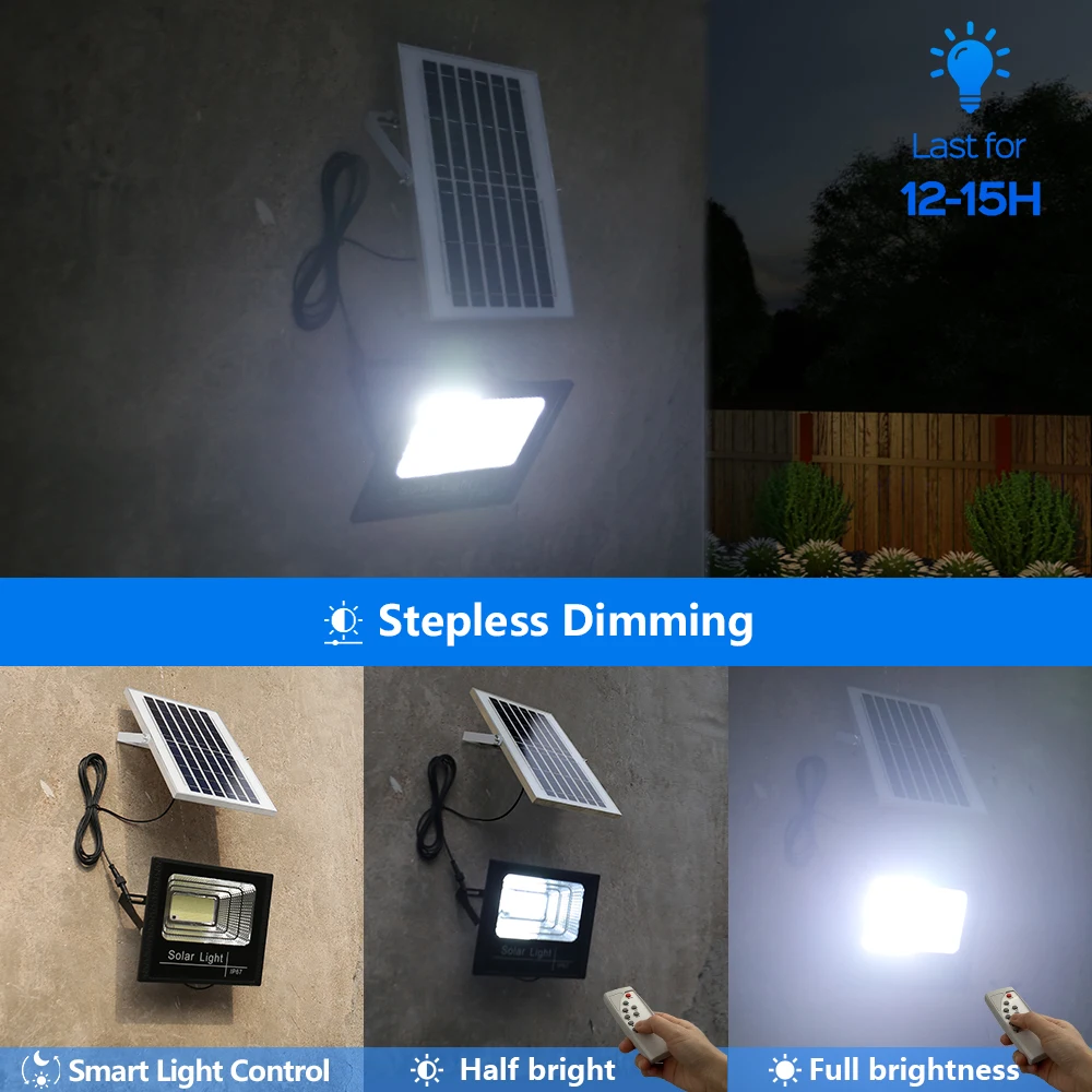 LED Solar Lights 500W 300W 200W Waterproof Outdoor Garden Lighting External Solar Lamp Wall Sunlight Stree Landscape Flood Light 5