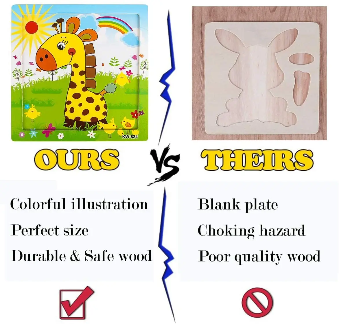 9/16 Jigsaw Puzzles for Kids Ages 2 3 4 5 Toddler Wooden Puzzle Preschool Educational Toys Set Animals Puzzle for Boys and Girls 5