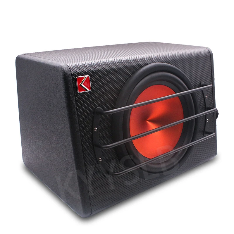 KYYSLB 1500W 10 Inch 4ohm Active Car Subwoofer Speaker High Quality Trapezoidal High Power Subwoofer Car Bass Audio Woofer