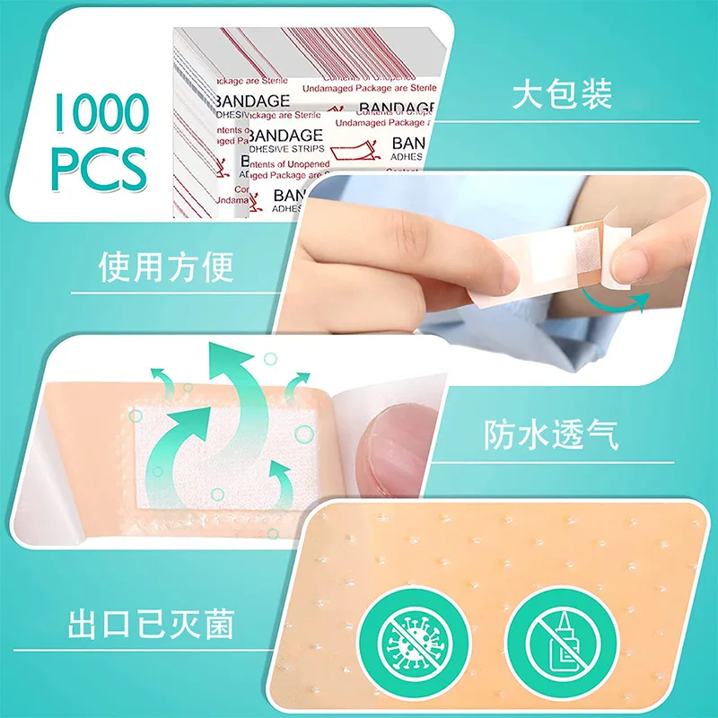 100pcs lot Breathable Band Aid Waterproof Bandage First Aid Wound Dressing Medical Tape Wound Plaster Emergency