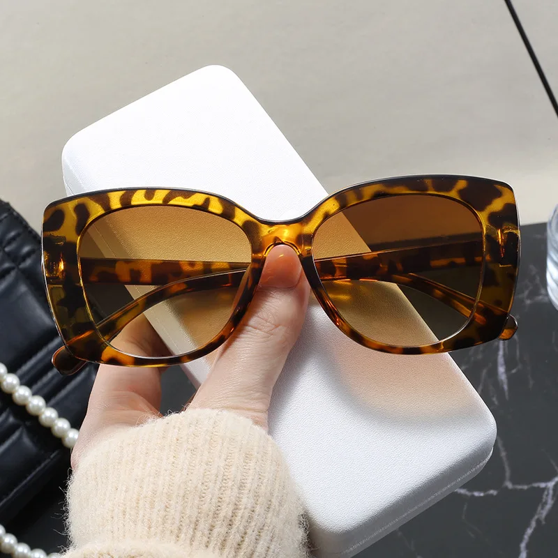 

Luxury Brand Cat Eye Sunglasses Woman Fashion Designer Vintage Leopard Sun Glasses Female UV400 Outdoor Ladies Shades Goggle