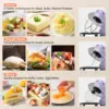 10-Speed With Pulse Button, Attachments include 6QT Bowl, Dough Hook, Beater, Whisk for Most Home Cooks, Vine Purple 3