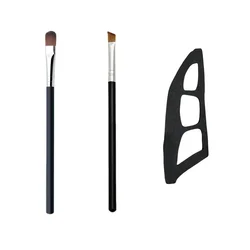 Ultimate Eye Makeup Kit: Precision Brushes & Quick - Apply Templates for a Flawless Professional Look (3pcs)