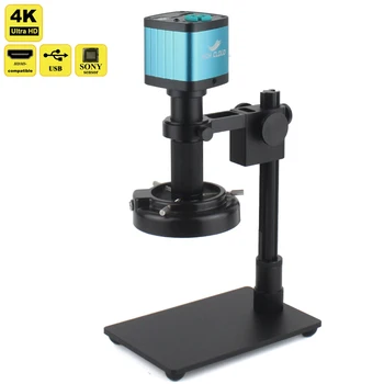4K 48MP HDMI USB Industriale Video Digitale Microscopio Fotocamera Monoculare 150X Zoom C-Mount Obiettivo Per PCB Riparazione Del Telefono di Saldatura