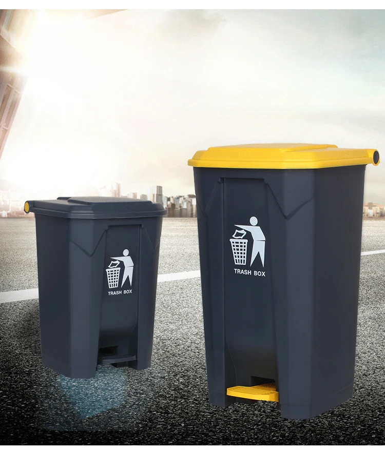

Kitchen trash can, large capacity with lid, commercial catering office, large hygienic foot pedal, household waste paper basket