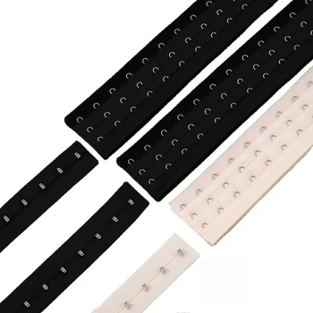 브래지어 익스텐더 3 열 속옷 클립 셰이퍼 후크 및 테이프 백 버클 코르셋 허리 익스텐더, DIY 바느질 의류 액세서리, 1m