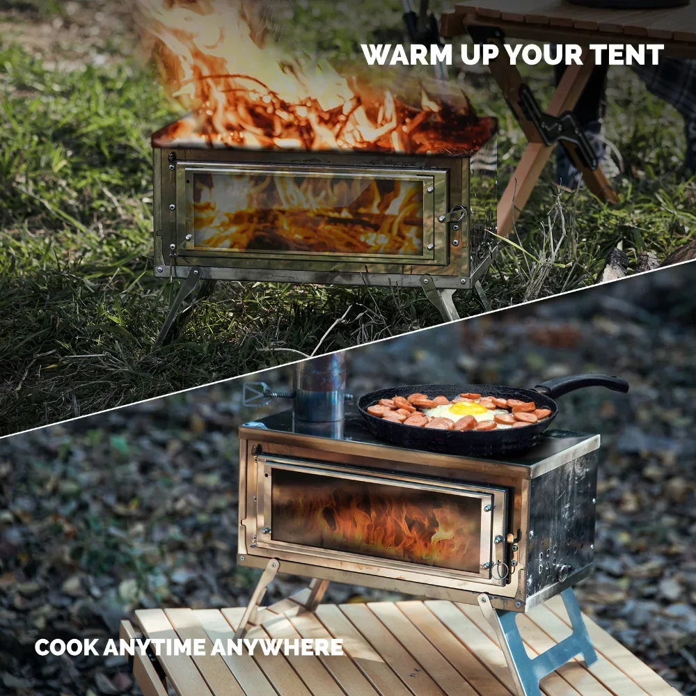 Winnerwell Fastfold Oven | Portable Camp Oven for Wood Burning Stoves and  Camp Stoves | Food Grade Stainless Steel | Folds Flat for Compact Storage