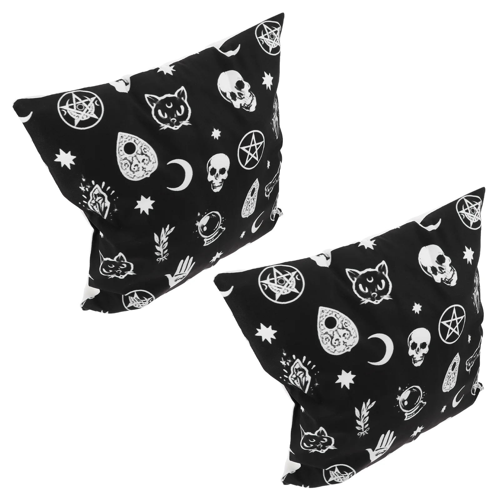 

2 Pcs Pillow Case Sofa Covers Halloween Style Pillowcase Bedding Accessory Throw Short Plush Decorative Home Use Office