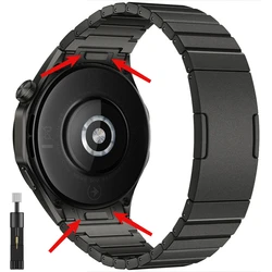 Premium Stainless Steel Metal Strap for Smartwatch - Replaceable Wristband Bracelet (Black)