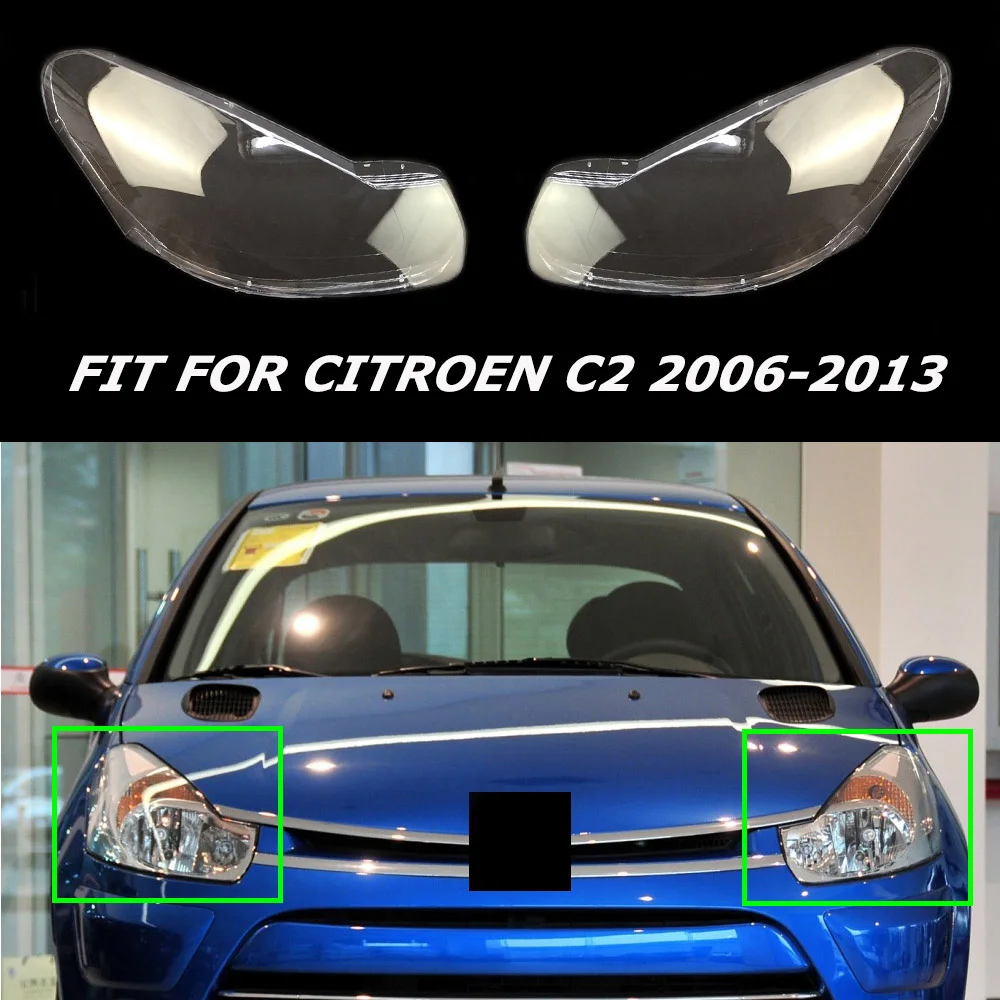

Transparent Auto Shell Fit For Citroen C2 2006-2013 New of Headlamp Cover Lampshade Lens