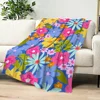 pattern Blanket Flannel warm spring comfort  soft plush blanket for sofa floral living room office Bright bedroom travel gift 1