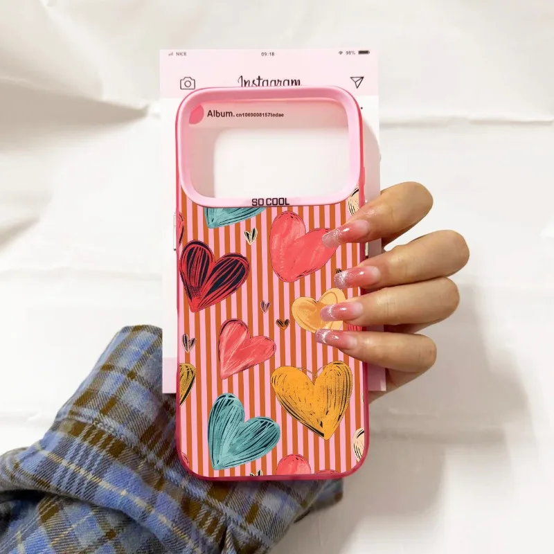 Cute Fresh Lemon Fruit Phone Case with Pink Stripe Pattern - Shockproof Cover