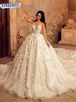 Classic Sleeveless Bridal Dress 2024 Luxurious Sweetheart Neck Wedding Dress Romantic A-Line Customized  Dress Vestidos De Novi 3