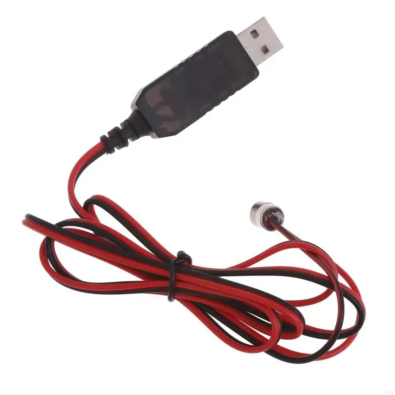 587C Rechargeable Battery Cord with Type-C Adapter for 3.7V 26650/18650/18500